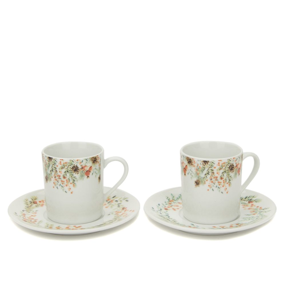 YILBAŞI FİGÜRLÜ 2’Lİ PORSELEN TÜRK KAHVESİ FİNCAN SETİ