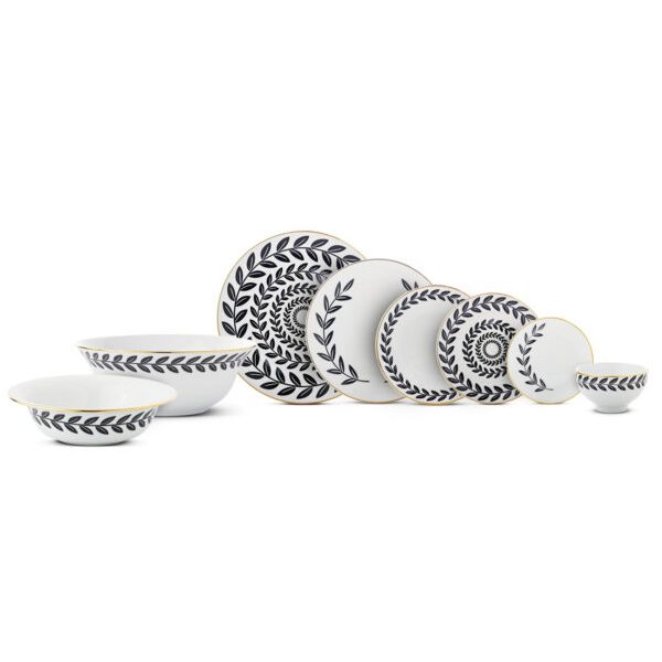 OL-12YT ZEYTİN DALLI YAPRAK DESENLİ YEMEK TAKIMI