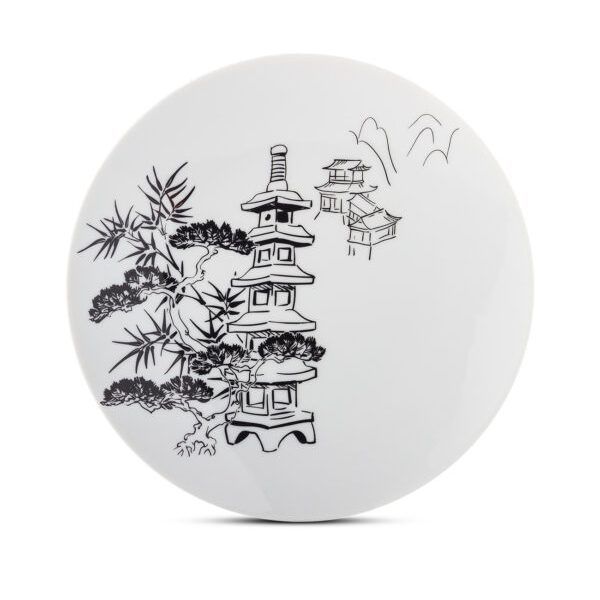 KYB-25 SİYAH JAPON FİGÜRLÜ TABAK