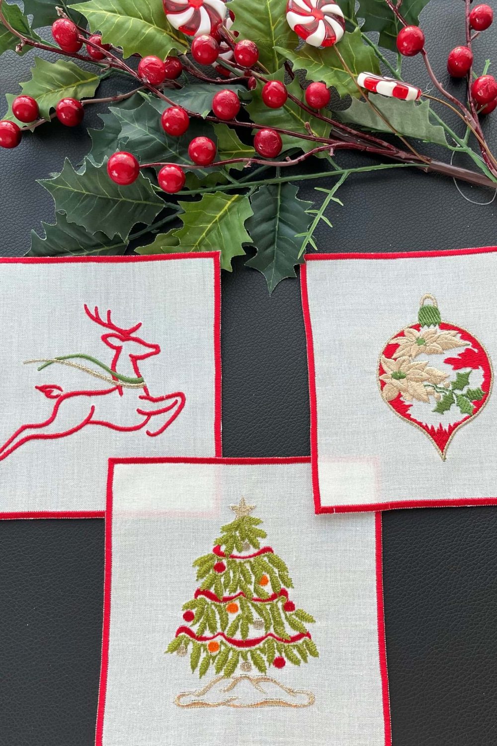 3'lü Yılbaşı Bardak Altlık Seti - Görsel 2