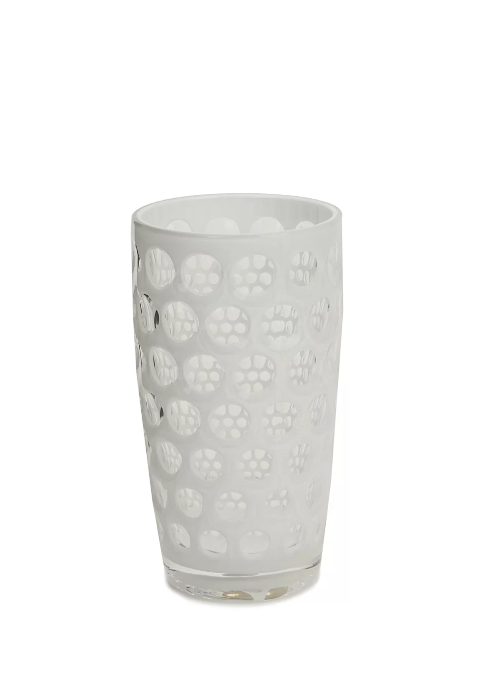 Lente Beyaz Daire Dokulu Bardak