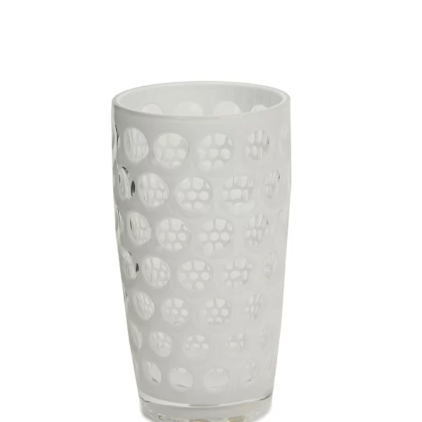 Lente Beyaz Daire Dokulu Bardak