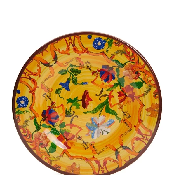 Pancale Sarı Çiçek Desenli Meyve Tabağı