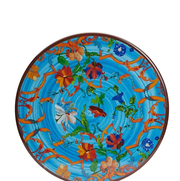 Pancale Turkuaz Çiçek Desenli Supla