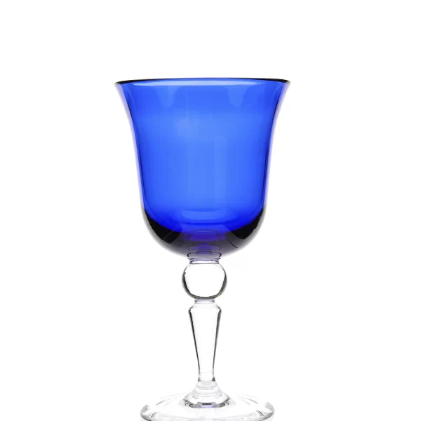 St Moritz Mavi Kristal Şarap Kadehi