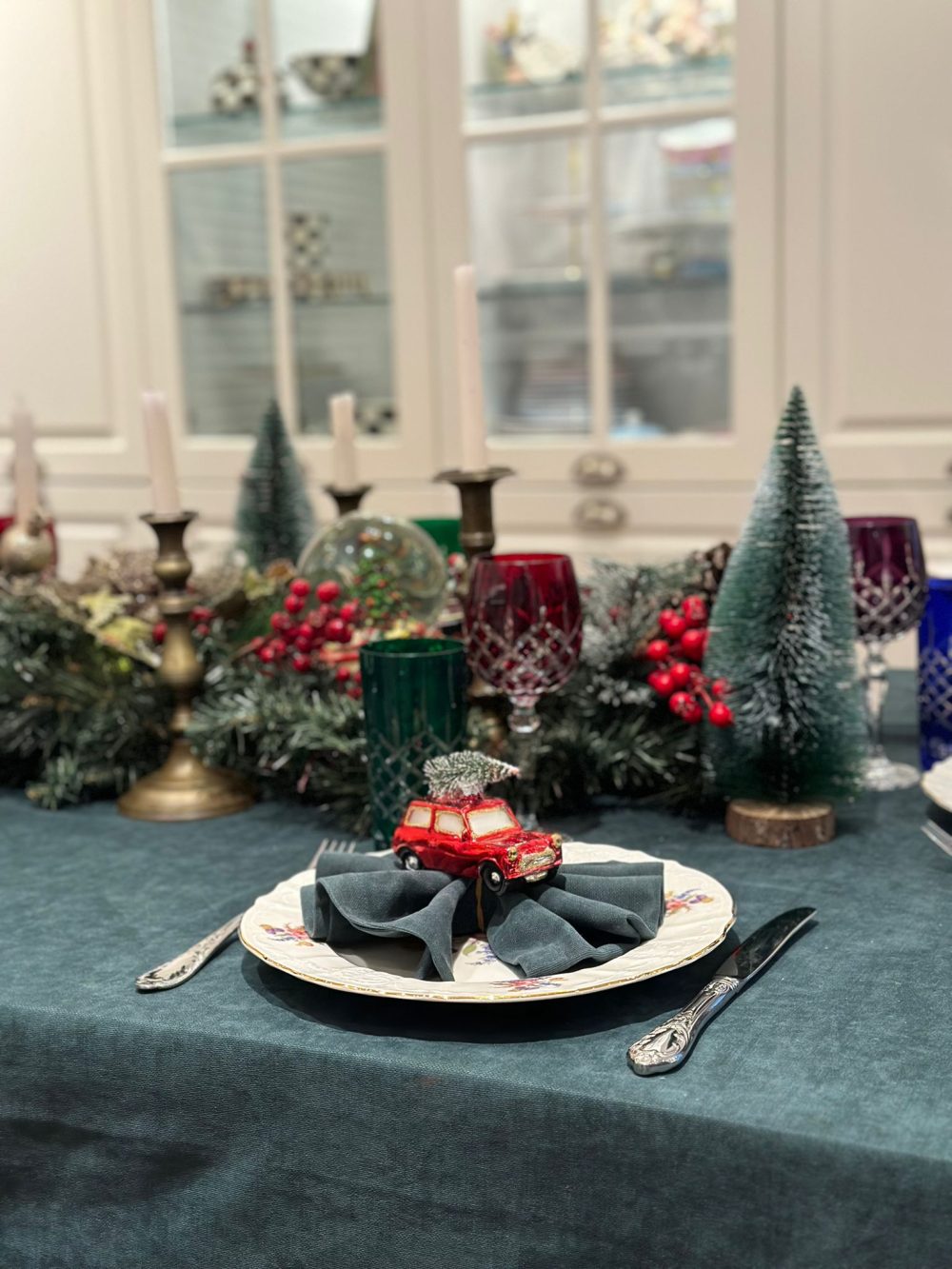 Dikdörtgen Masa Örtüsü Cam Yeşili