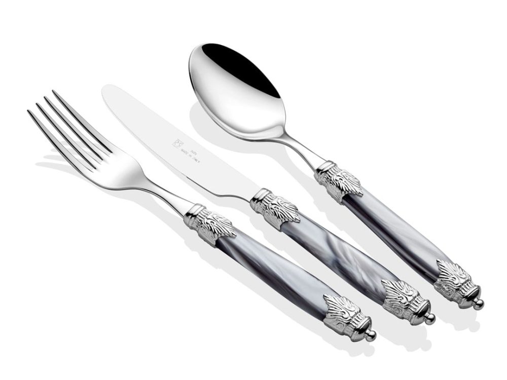 Riva Dossi Arianna Chrome Gri Çatal Bıçak Seti