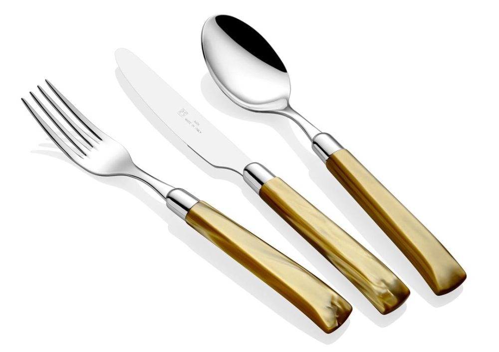 Riva Dossi Giada Zeytin Yeşili Çatal Bıçak Seti